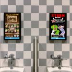 Photo of indoor advertising in urinal area illustrates blog: "Indoor Media Advertising: 4 Tips to Promote Your Event "